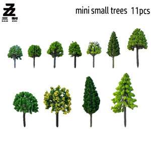 Thông số kỹ thuật khác nhau Nhựa Cây Thông màu xanh lá cây mô hình thu nhỏ thiết lập cho tàu đường sắt kiến trúc cảnh quan mô phỏng nhà máy - Product Image 3