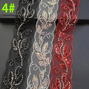Woven ethnic style decorative curtain lace Retro ribbon clothing wedding dress sequin lace accessories
