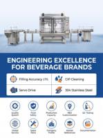 Machine de remplissage automatique pour huile, jus, savon liquide, bière, confiture, huile de tournesol et liquides de cuisson en bidons, bouteilles et pots