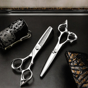 Ciseaux et cisailles de coiffure professionnels SHENQISHI 6,0 pouces en acier inoxydable VG10 à dents multiples pour effilage et coupe - Product Image 2