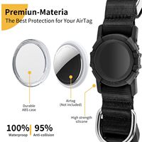 Benutzer definierter QR-Code Anti Lost Wiederauf lad bares leuchtendes Haustier halsband mit Airtag-Halter Personal isiertes wasserdichtes IPX7-LED-Hundehalsband