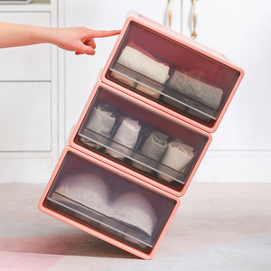 Armoire de <span class=keywords><strong>rangement</strong></span> transparente en plastique PP avec boîtes de <span class=keywords><strong>rangement</strong></span> de type tiroir carré pour la finition des vêtements et des <span class=keywords><strong>sous</strong></span>-vêtements - Product Image 4