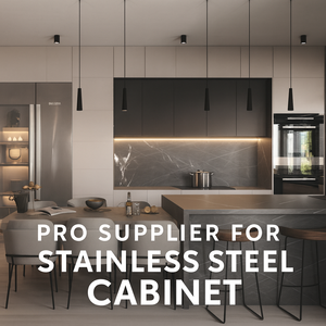 Armadi da <span class=keywords><strong>cucina</strong></span> di lusso rosso lucido alto con isola 304 <span class=keywords><strong>cucina</strong></span> in acciaio inox controsoffitto con isola Design Cabinet - Product Image 4