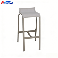 Tabouret de bar en aluminium au design moderne, résistant à l'eau, couleur personnalisable, pour extérieur, comptoir, cuisine, bar à domicile, hôtel, salle à manger