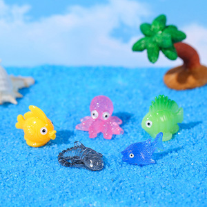 Figuras de animales marinos de dibujos animados, decoraciones en miniatura para acuarios, adornos de plástico suave para decoración de peceras WX-20250417 - Product Image 1
