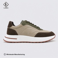 LANCI Sneakers de luxe pour hommes, fabriquées en usine, design original, sneakers personnalisées pour hommes, chaussures respirantes en mesh