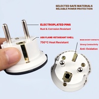 Adaptateur de voyage ZHNL 16A 250V, prise de chargeur en plastique standard allemand, conversion en norme russe et européenne