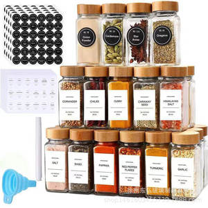 Pot à condiments rectangulaire en verre, fournitures de rangement pour la cuisine, pot Mason 120 ml, compatible micro-ondes, carton - Product Image 2