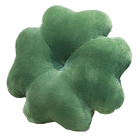 Oreiller d'accent de trèfle à quatre feuilles coussin de siège en peluche douce filles adolescents adultes lecture sieste vert peluche décor à la maison oreiller en peluche