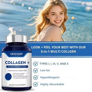 Cápsulas de Colágeno Marino 5000mg, Blanqueamiento de la Piel, Aclaramiento, Reafirmación, Ácido Hialurónico, Vitamina C, Suplemento Halal de Marca Privada - Product Image 4