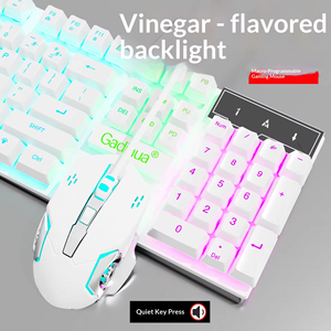 Clavier et souris ergonomiques filaires USB LED silencieux à 104 touches, universels pour PC, ordinateur portable, périphériques de jeu - Product Image 5