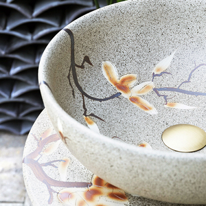 <span class=keywords><strong>Canton</strong></span> Fair Flor <span class=keywords><strong>China</strong></span> Baño <span class=keywords><strong>Porcelana</strong></span> Suelo <span class=keywords><strong>de</strong></span> pie Lavabo Cerámica Pintado a mano Pedestal Lavabo Fregadero - Product Image 3