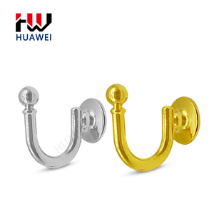 Crochet mural en métal en forme de U moderne HUAWEI, crochet plat pour <span class=keywords><strong>manteau</strong></span> et chapeau, crochet à haute capacité de charge - Product Image 1