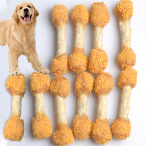 Evcil hayvan ödül maması Pet eğitim köpek kemik tavuk sarılmış doğal köpek beslenme davranır şişman köpek aperatifler tavuk kabak baget - Product Image 1