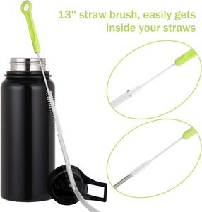 Ensemble de brosses de nettoyage à long manche pour bouteilles à col étroit, pailles de bouteilles de sport et becs/couvercles de bouilloires - Product Image 3