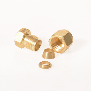 Raccord hydraulique en laiton ROKE, connecteur à double ferrule, couleur cuivre, finition brûlée - Product Image 5