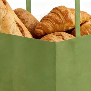 Customised Heavyweight Kraft Paper Bags With Portable Handles Suitable for Clothing Food Craft <b>Packaging</b> and Shopping - Product Image 3