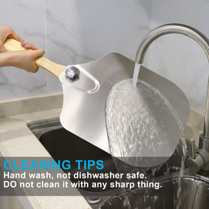 Set di Pala per <span class=keywords><strong>Pizza</strong></span> in Metallo da 12 Pollici con Manico Pieghevole in Legno, Opzione Logo Personalizzato, Spatola per <span class=keywords><strong>Pizza</strong></span>, Taglierina, Tappetino/Guanti, Direttamente dalla Fabbrica - Product Image 3