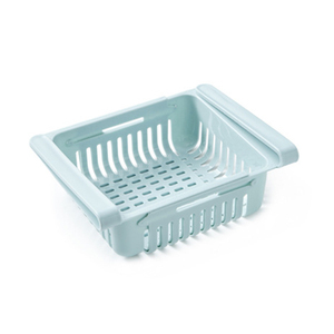 Adjustable Plastic PP Under Shelf Storage Basket Box Pull Out Fridge Drawer Organizer Bin Kitchen Storage Box For Refrigerator