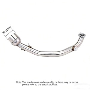 Système d'échappement complet pour <span class=keywords><strong>moto</strong></span> GY6 en acier inoxydable avec <span class=keywords><strong>coude</strong></span> avant pour modèles 125/150 - Product Image 2