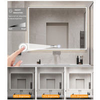 Interrupteur tactile double touche avec affichage de l'heure, variateur d'intensité, couleur simple/double, AC100-250V DC12V 1A 2A pour miroir LED de salle de bain ou de maquillage