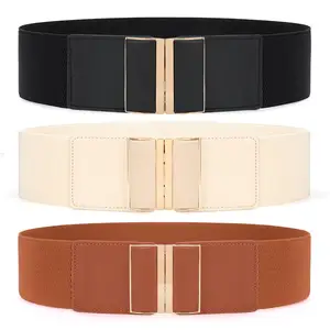 Stretch Belt para Mulheres 50s Elástico Retro Cintura Larga Cinch Belt Z198