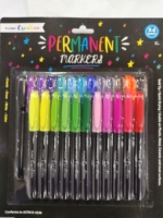 12 couleurs marqueur étanche permanent à pointe fine stylo marqueur à encre indélébile