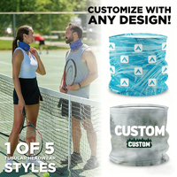 Cache-cou personnalisé avec logo imprimé, vente en gros, cache-cou en polyester, bandanas personnalisés