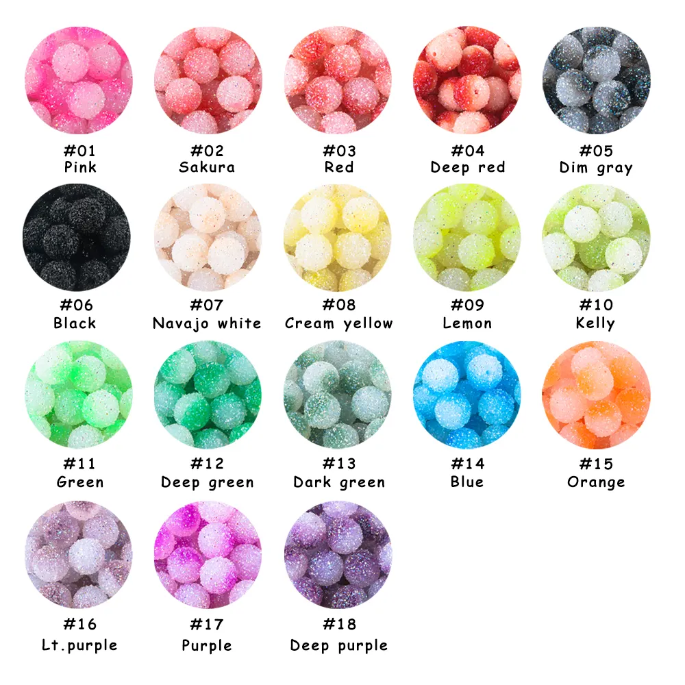 Kovict New Arrival 20mm Gradient Rhinestone Bubblegum Acrylic Sugar Beads Round Acrylic Chunky Beads For Beaded Pen Making