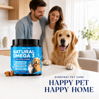 Omega 3 Soft Chews untuk Kucing Anjing, Perawatan Kulit, Sendi, Imunitas, Biotin, Vitamin E, OEM, ODM, Label Pribadi