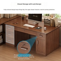 Bureau de travail pour employés, bureau d'étude pour étudiants, bureau d'ordinateur moderne et minimaliste, table de bureau en PVC résistante aux taches