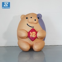 Personnalisation gonflable de mascotte de dessin animé de cochon de publicité gonflable de cochon de nez tordu