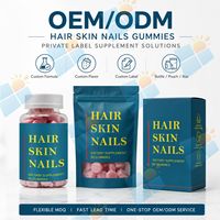 Gummies pour cheveux, peau et ongles à marque privée avec biotine, zinc et vitamines – 60 unités – Complément beauté – Fabricant OEM/ODM – Vente en gros