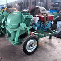 Machine Broyeuse de Bois Mobile 15 CV, Moteur Diesel, pour Sciure et Copeaux