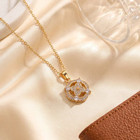 Collier ras du cou Hot Sweet Eternal Star en cuivre et zircone plaqué or 18 carats, léger, de luxe, polyvalent, élégant et tendance