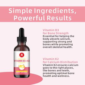 Integratori Vitaminici per Adulti D3-K2 OEM/ODM, Gocce per Rafforzare il Sistema Immunitario e Supportare la Salute delle Ossa - Product Image 5