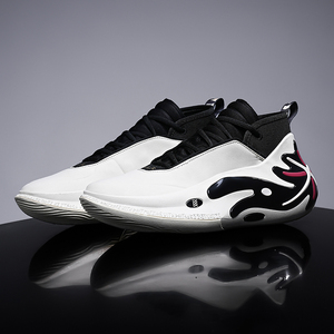 Chaussures de basketball montantes en cuir verni pour hommes et femmes, confortables, souples, respirantes, semelle extérieure en PU antidérapante, absorption des chocs, noires - Product Image 1