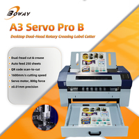 Nueva Máquina de Corte de Etiquetas Boway A3 Servo Pro B de Doble Cabezal, 370 mm, Alimentación Automática, Cortadora de Etiquetas, Plotter, Cámara CCD, Escaneo de Códigos QR