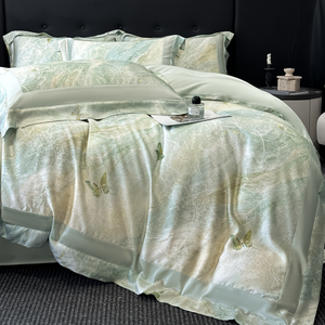 ชุดเครื่องนอนลายพิมพ์ดิจิตอล, ชุดเครื่องนอนลายมุมกว้างสีตัดมุมสุดเท่หรูหราหรูหราหรูหรา - Product Image 3