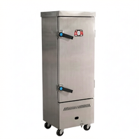 Cuiseur à riz commercial Ruitai 12 plateaux, double alimentation (GPL/GN), homologué CE, en acier inoxydable SUS304/SS201, avec minuteur numérique pour cantine/hôtel/école