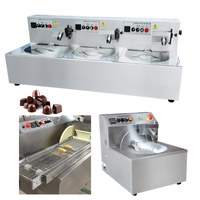 Pas cher Prix bas Mini Commercial 10kg 14kg Continu Petite Roue De Chocolat Trempe Machine Chocolat Dispositif pour La Maison Utilisé Vente