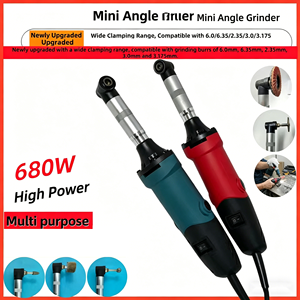 Mini-meuleuse d'angle électrique haute puissance 680W à 90 degrés pour le nettoyage, le polissage et le meulage des carreaux, meuleuse droite électrique - Product Image 2