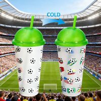 Nouveau ballon de football en PP 2024 pour ventouse, boisson à changement de couleur à froid, diamètre 105 mm, emballage en boîte couleur, 0-24 mois