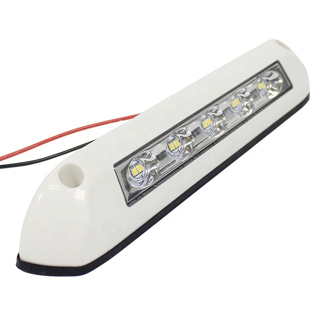12V24V Anti-aging 8W Waterproof White Black Aluminum Profile RV Led Light for Motorhome Caravan Camper RV Trailer Exterior Light