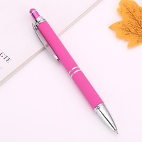 Stylo bille en aluminium avec pointe tactile et colle souple, idéal pour promotion d'entreprise, personnalisable avec logo