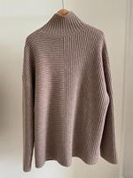 Vente en gros de cardigans en cachemire et laine pour femmes, personnalisés, décontractés, vintage, à col roulé, côtelés, à manches longues, couleur unie
