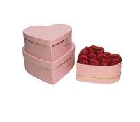 Boîte à fleurs en carton en forme de cœur pour la fête des mères, boîte à fleurs en forme de cœur pour arrangement de roses, rose éternelle, boîte en papier pour fleurs