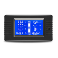 Pengukur Kapasitas Baterai Peacefair PZEM-015 8-120V 100A-500A DC Volt Ampere Meter 0-999Ah Coulometer untuk Paket Baterai