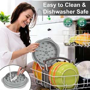 2026 Grattoir à poulet gris, grand modèle pour poitrine de poulet, avec brosse et fourchette, <span class=keywords><strong>machine</strong></span> à déchiqueter la viande visible pour la cuisine - Product Image 5