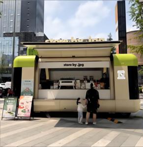 Fourgon mobile de boulangerie bio pour animaux de compagnie avec déshydrateur et station de décoration d'empreintes de pattes pour les vacances au parc canin - Product Image 6